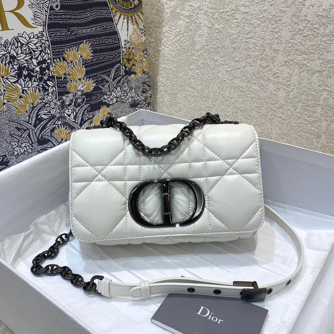 GLAMI Mini Caro Bag Latte Matte Padded Macrocannage, Latte White, For Women WomenÃ¢â‚¬â„¢s Handbags, Crossbody Bags, 20cm CD