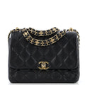 CHANEL Coco First Flap Bag Quilted Caviar Small
