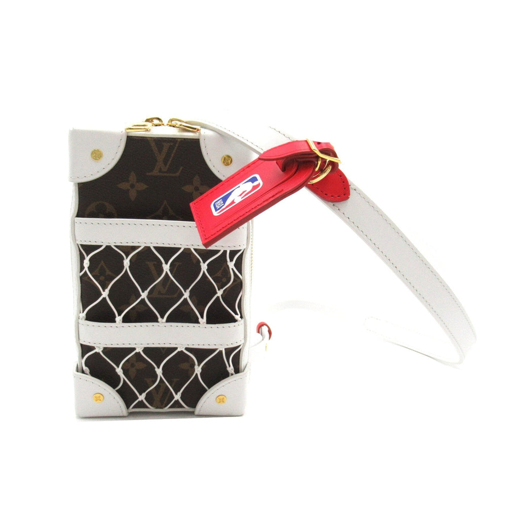 Louis Vuitton NBA St-Tank Phone Box Shoulder Bag PVC Coated Canvas Leather Monogram  White/Brown M80102