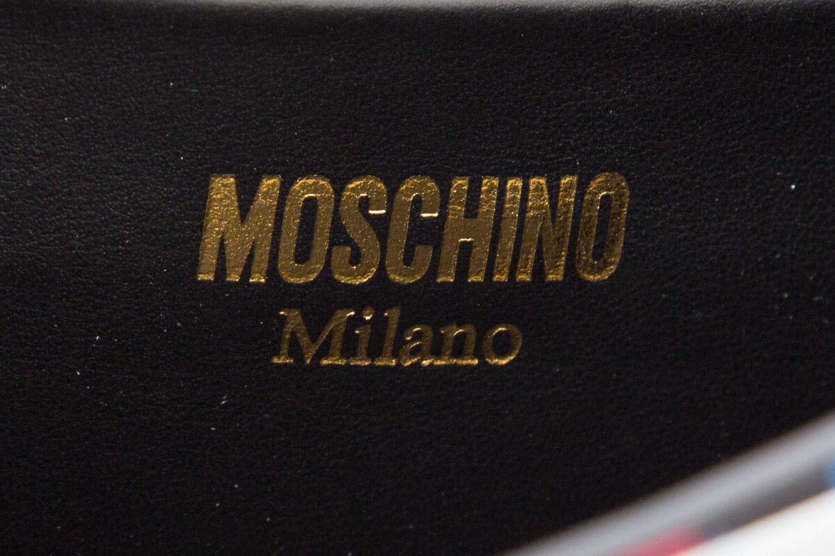 Moschino Multicolor Cartoon Strip Print Leather Handbag