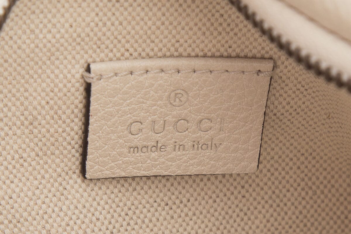 Gucci Vintage Logo Ivory Leather Belt Bag