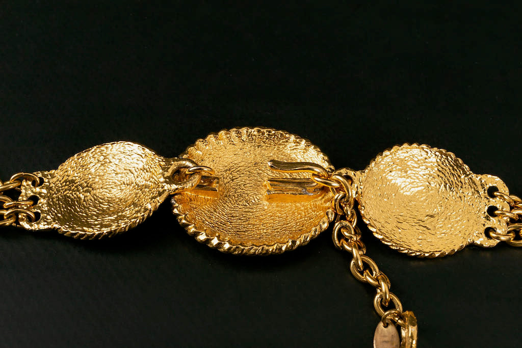 Ceinture en mÃƒÆ’Ã‚Â©tal dorÃƒÆ’Ã‚Â© Chanel 1980s