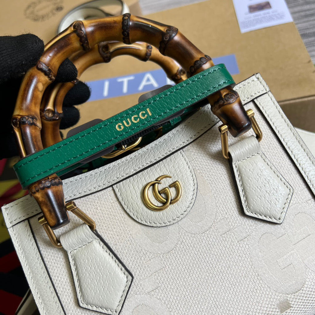 gg Diana Mini Tote Bag White For Women, Women’s Bags 7.9in/20cm gg