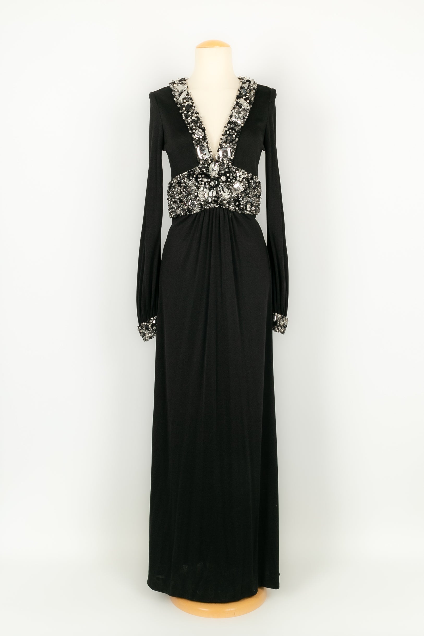 Robe noire en jersey Azzaro