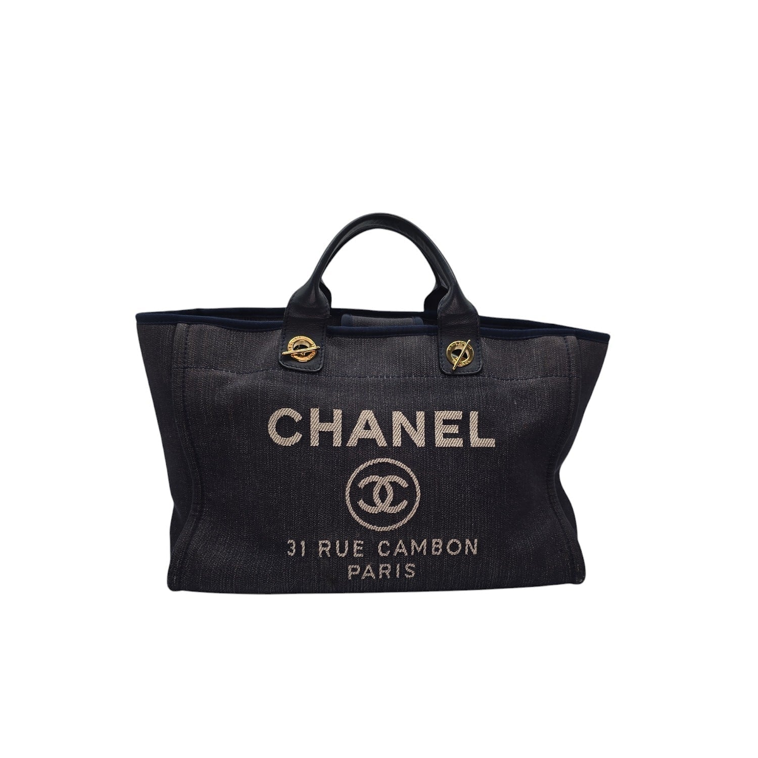 Chanel Medium Dark Washed Denim Deauville Tote