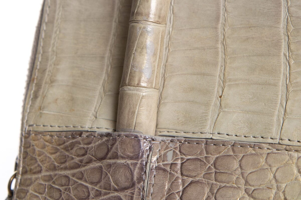 Nancy Gonzalez natural Caiman Crocodile Tote