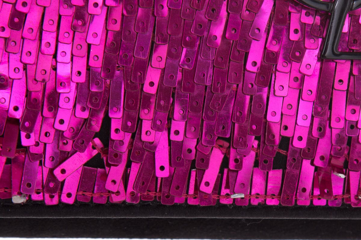 Saint Laurent KATE Pink Sequin Cross-Body