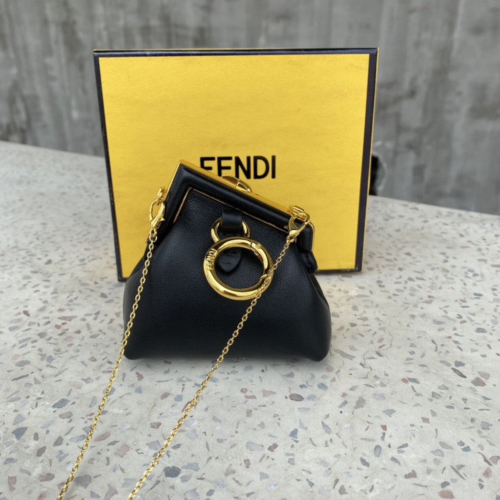 FI Nano First Charm Black Bag For Woman 10cm/4in