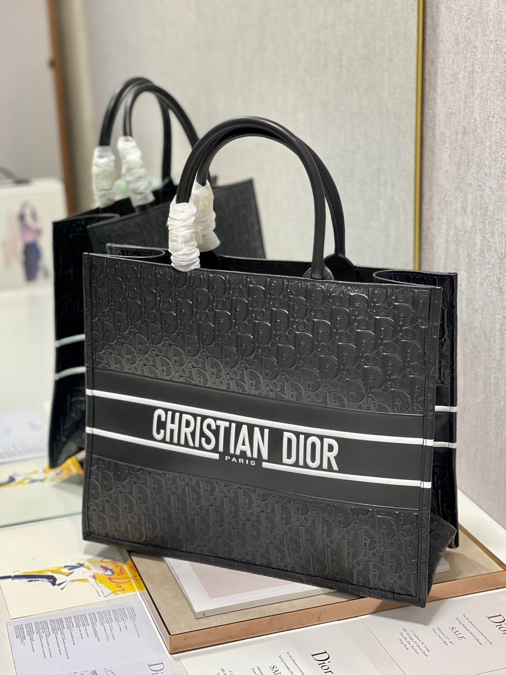 GLAMI Large Book Tote Black, For Women, WomenÃ¢â‚¬â„¢s Handbags 16.5in/42cm CD M1286ZWSO_M900