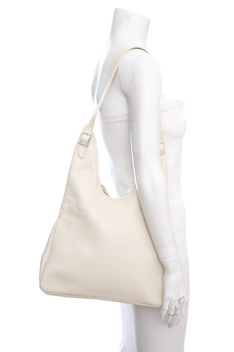 HermÃƒÆ’Ã‚Â¨s 2006 White Massai Leather Handbag