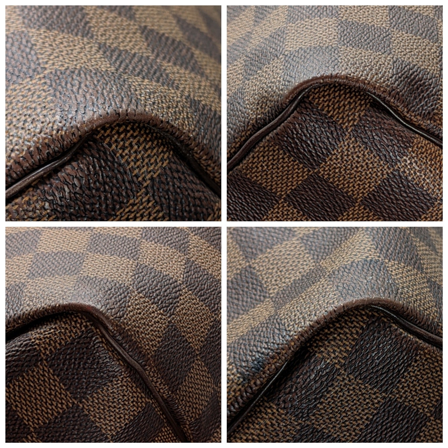 Louis Vuitton Damier Ebene Canvas Speedy 35 Satchel