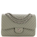 CHANEL Classic Double Flap Bag Chevron Caviar Jumbo