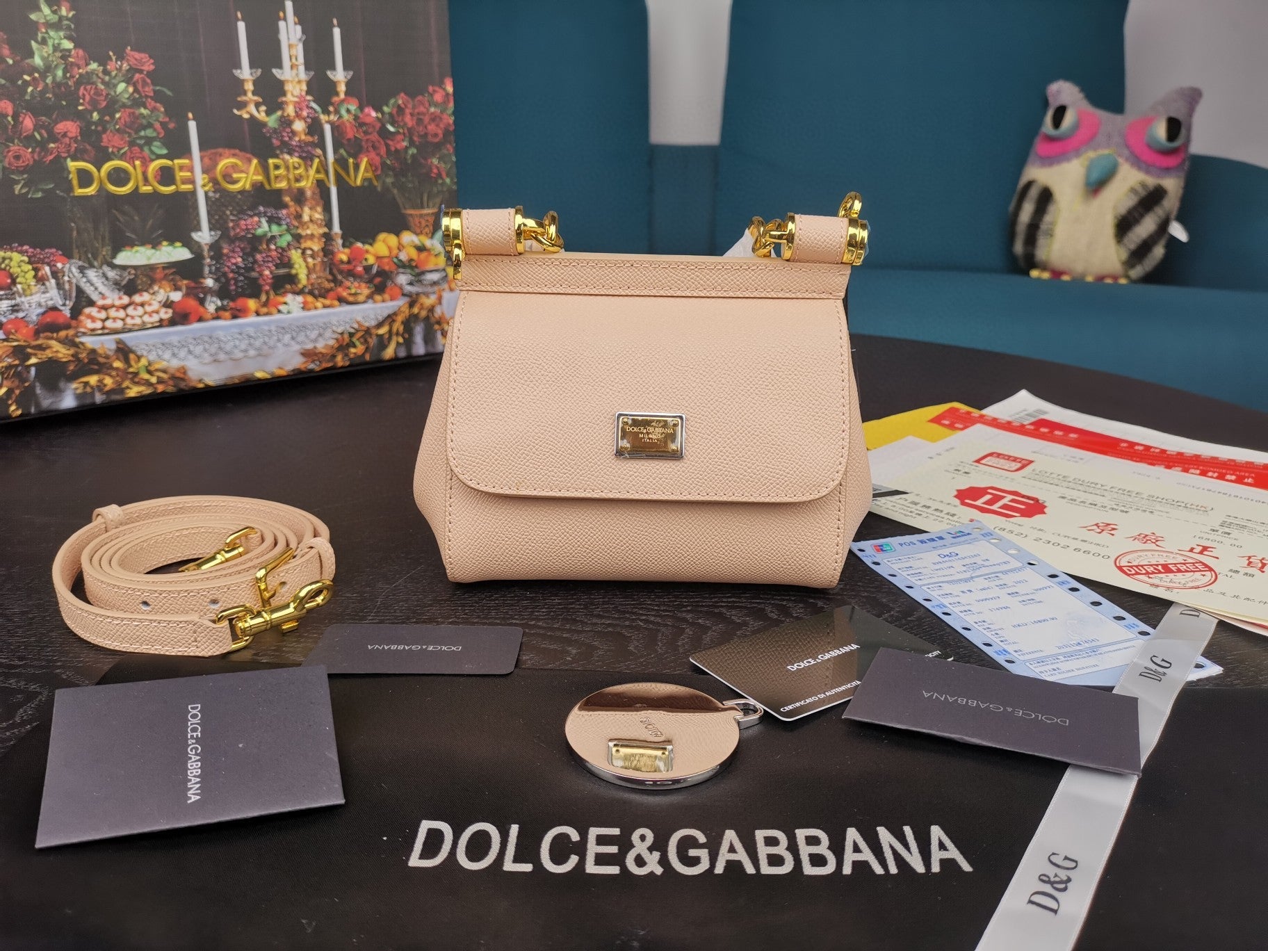 GLAMI Small Sicily Bag In Dauphine Pale Pink For Women 7.5in/19cm GLAMI GLAMI7116A100180414