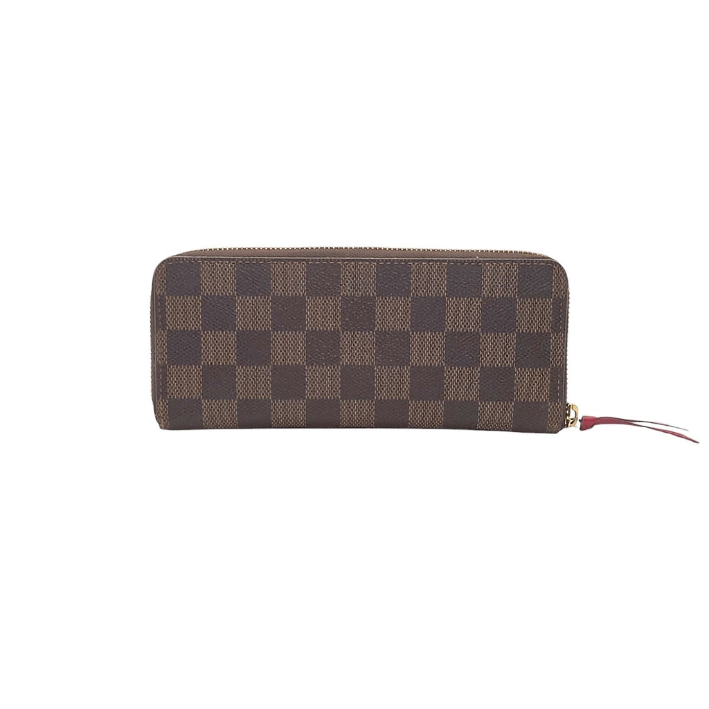 Louis Vuitton Damier Ebene Clemence Wallet Cherry