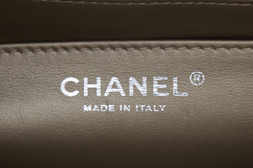 Chanel Gold & Gray Python 2012 Handbag