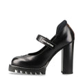 Louis Vuitton 22  Leather Strap Pump 38  Black x White MA0242 Monogram Berklo Box  Bag