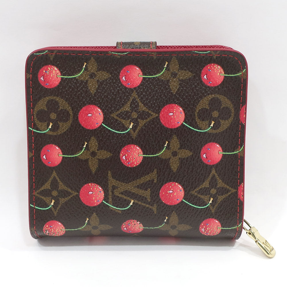 Louis Vuitton Double Fold Wallet Compact Zip M95005 Monogram Cherry GD  Vill Rong Collaboration Items Women  Dress Small  Bag