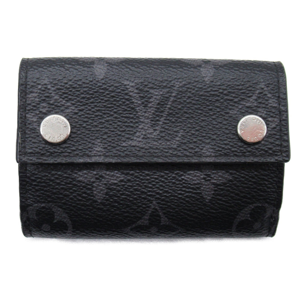 Louis Vuitton Dialovery Compact Wallet Three Fold Wallet Wallet PVC Coated Canvas Monogram Clippers   Black M67630