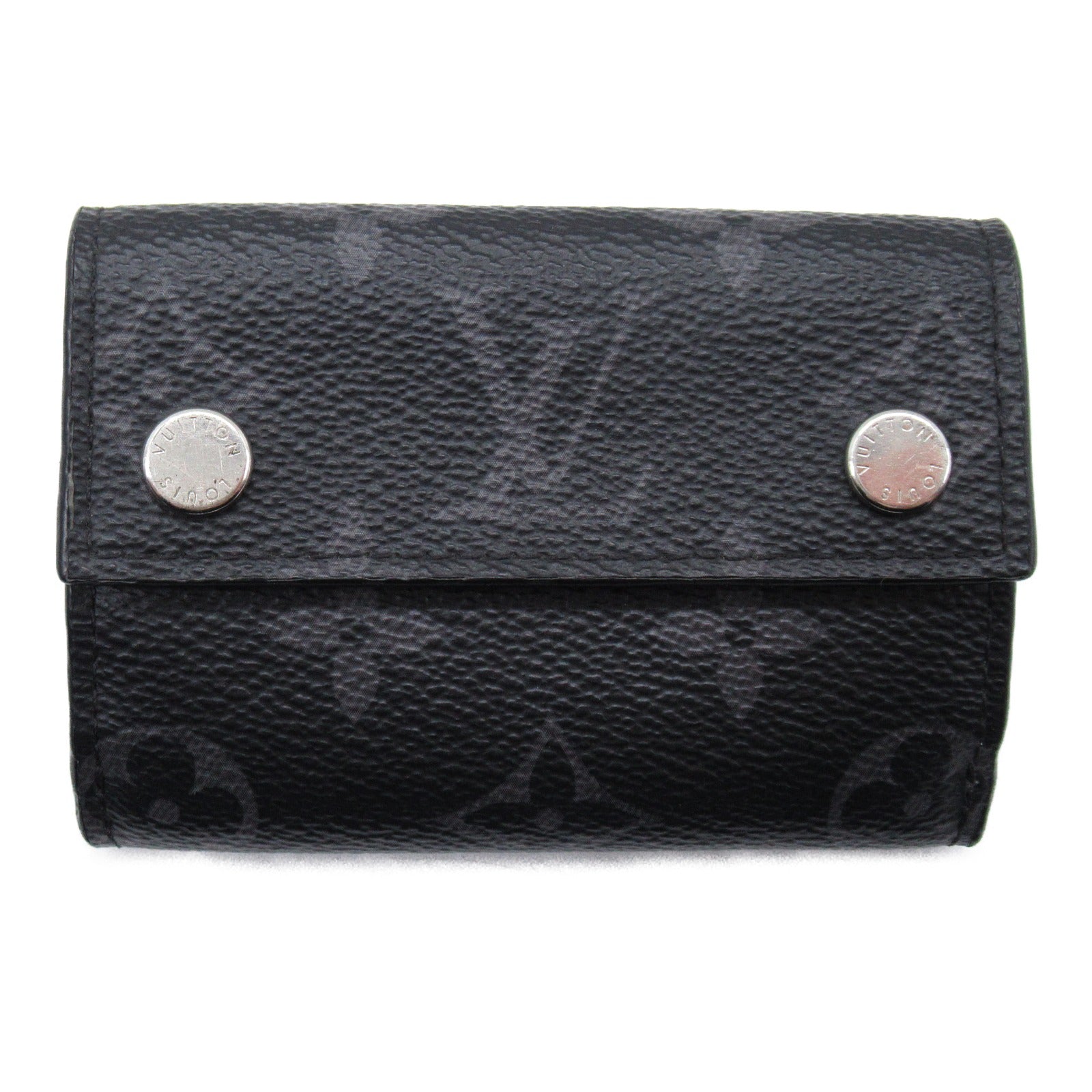 Louis Vuitton Dialovery Compact Wallet Three Fold Wallet Wallet PVC Coated Canvas Monogram Clippers   Black M67630
