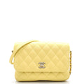 CHANEL Side Packs Crossbody Bag Quilted Lambskin Small