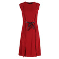 Louis Vuitton Crew Neck Knee-Length Dress in Red Acetate