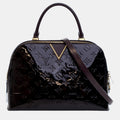 Chanel Purple Monogram Vernis Leather Melrose Shoulder Bag