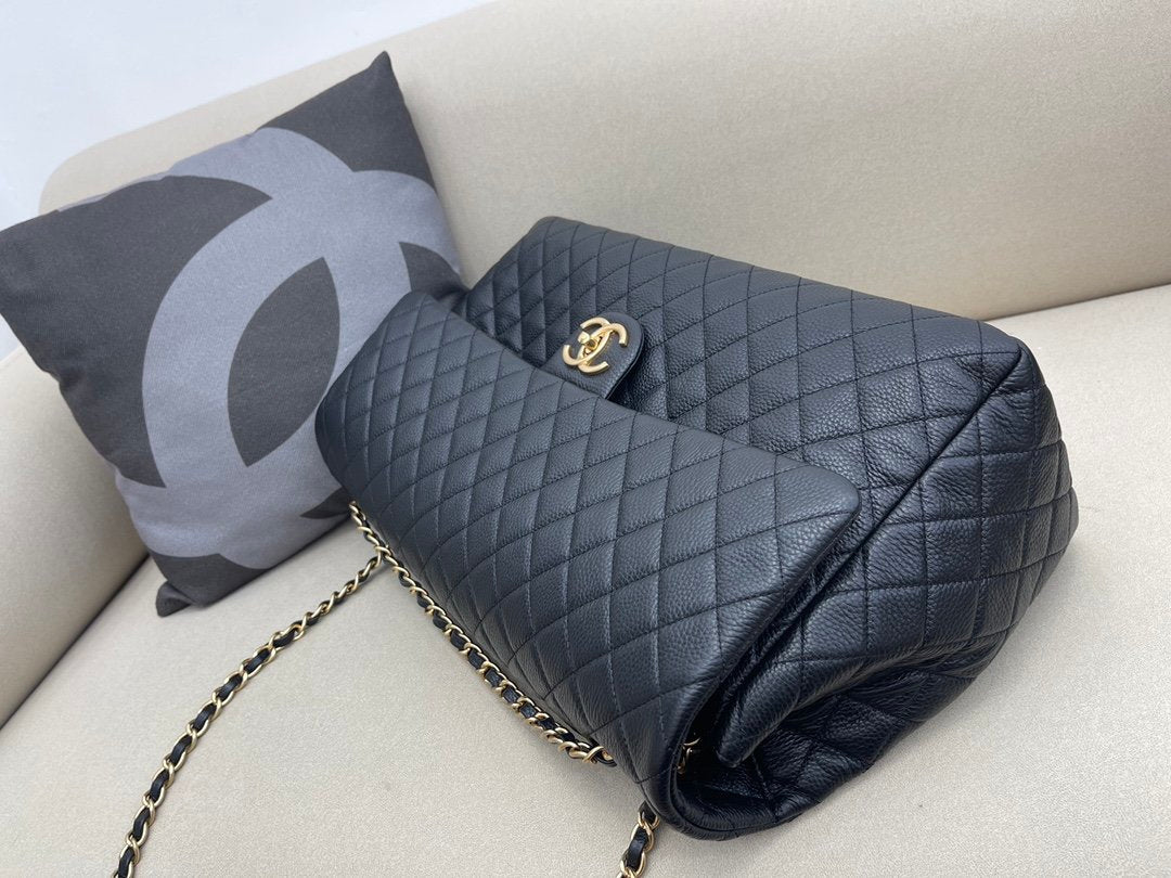 CHL CoCo LuGucciage Gold Toned Hardware 46cm Black For Women