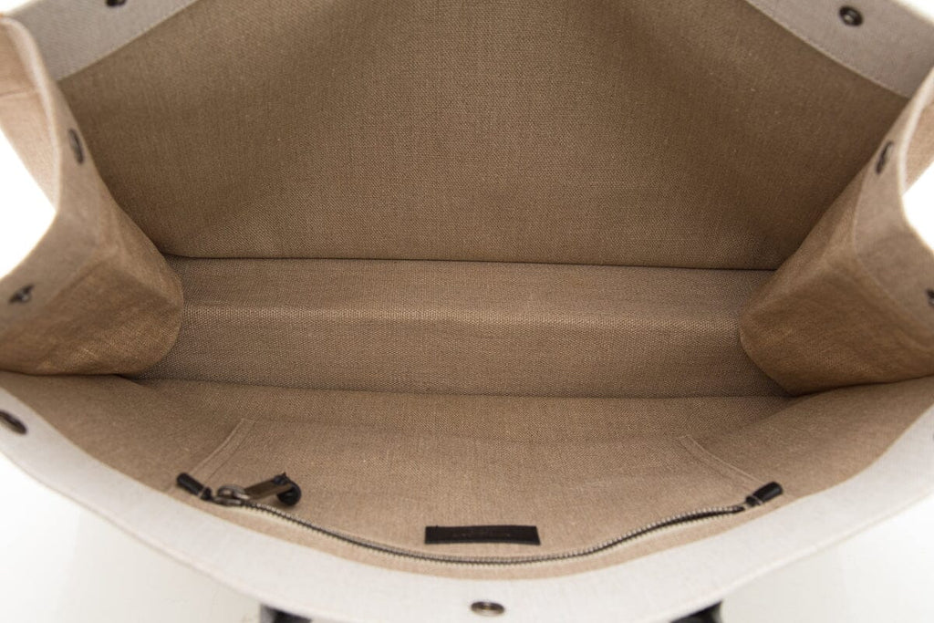 Saint Laurent Natural "Rive Gauche" Large Tote