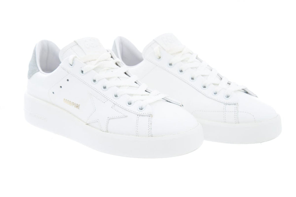 Golden Goose White & Silver Pure Star Sneakers SZ 37