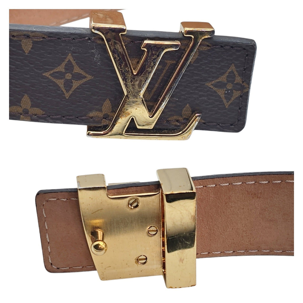 Louis Vuitton LV Initiales Monogram 25mm Belt Sz 95/38