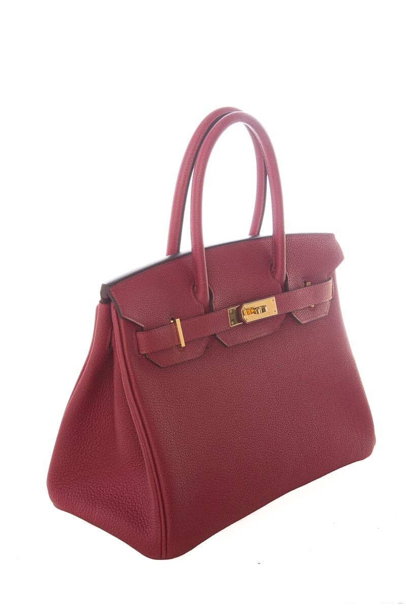 HermÃƒÆ’Ã‚Â¨s Birkin 30CM Togo Leather Rouge Handbag