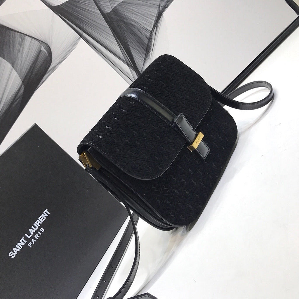 GLAMI Le Monogramme Small Satchel In Monogram Canvas And Smooth Black For Women 9in/23cm YSL