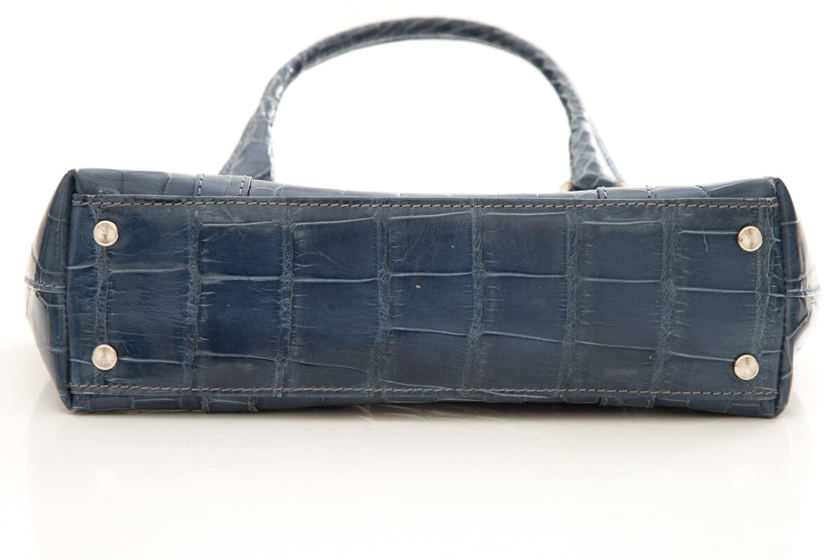 Vintage Peruzzi Blue Croc Cross-Body