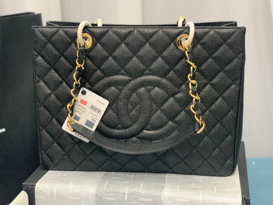 CHLTote Bag Spring Collection Gold Toned Hardware Black For Women 13in/33cm