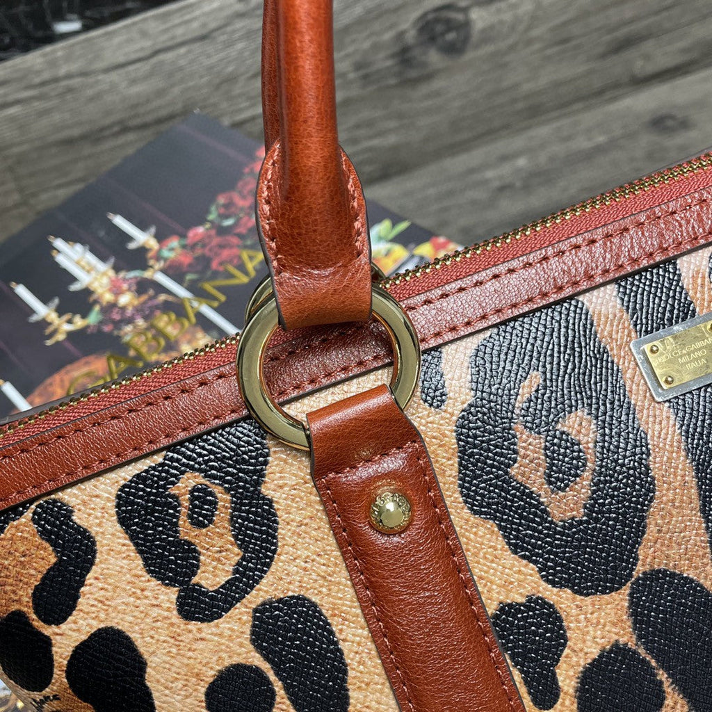 GLAMI Small Leopard-Print Crespo Shopper With Branded Plate Muticolour For Women 10.4in/26cm GLAMI GLAMI2216AW384HYNBM