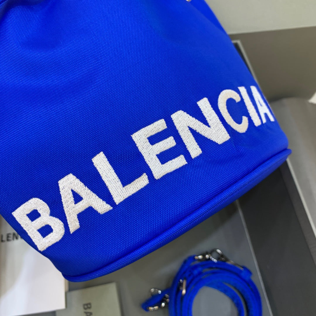 Balen Le Cagole MeGLAMIum Bucket Bag In Blue, For Women,  Bags 11.8in/30cm
