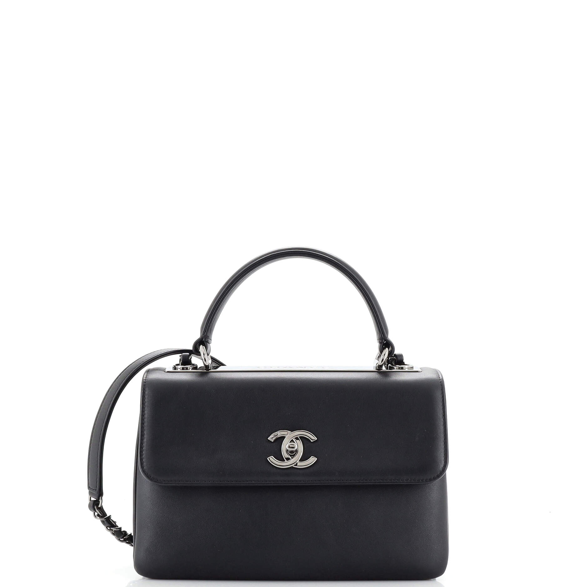 CHANEL Trendy CC Top Handle Bag Calfskin Small