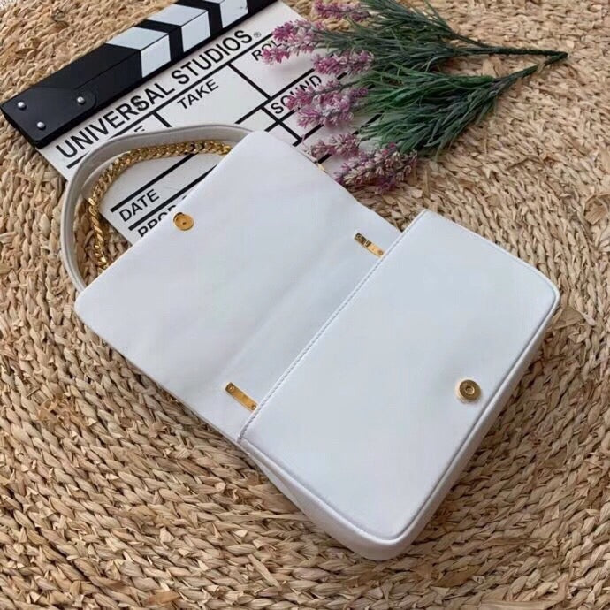 GLAMI Quilted MeGLAMIum Lola Bag Monogram White For Women, Bags 11in/28cm 80211061