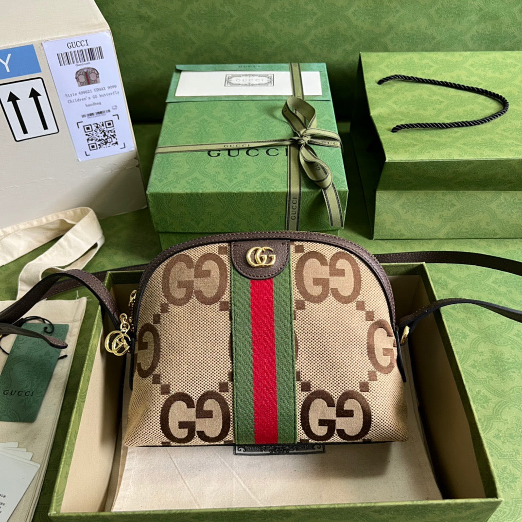 gg Ophidia Jumbo gg Small Shoulder Bag Brown For Women, Women’s Bags 9.3in/24cm gg ‎‎499621 UKMIG 2570