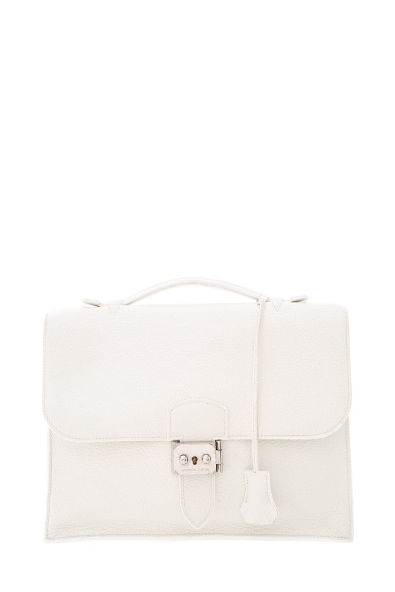 HermÃƒÆ’Ã‚Â¨s White Sac a Depeches 27 Handbag
