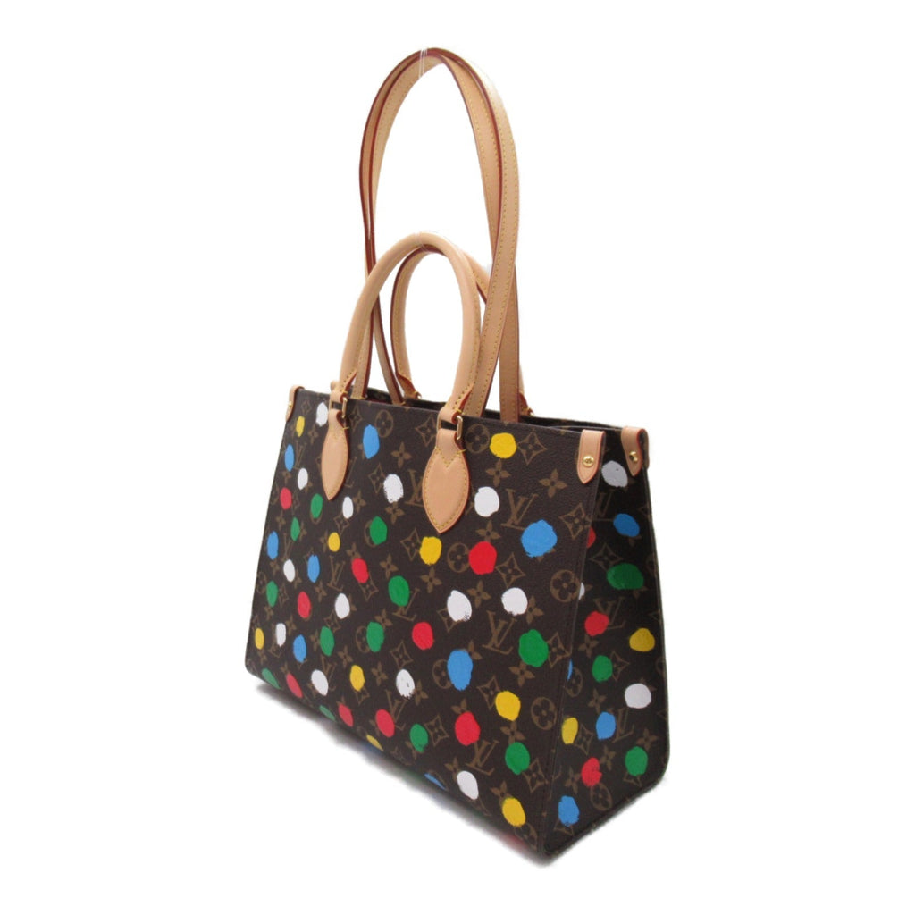 Louis Vuitton LV  YK On The Go MM Tote Bag PVC Coated Canvas Monogram Painted  Brown M46379
