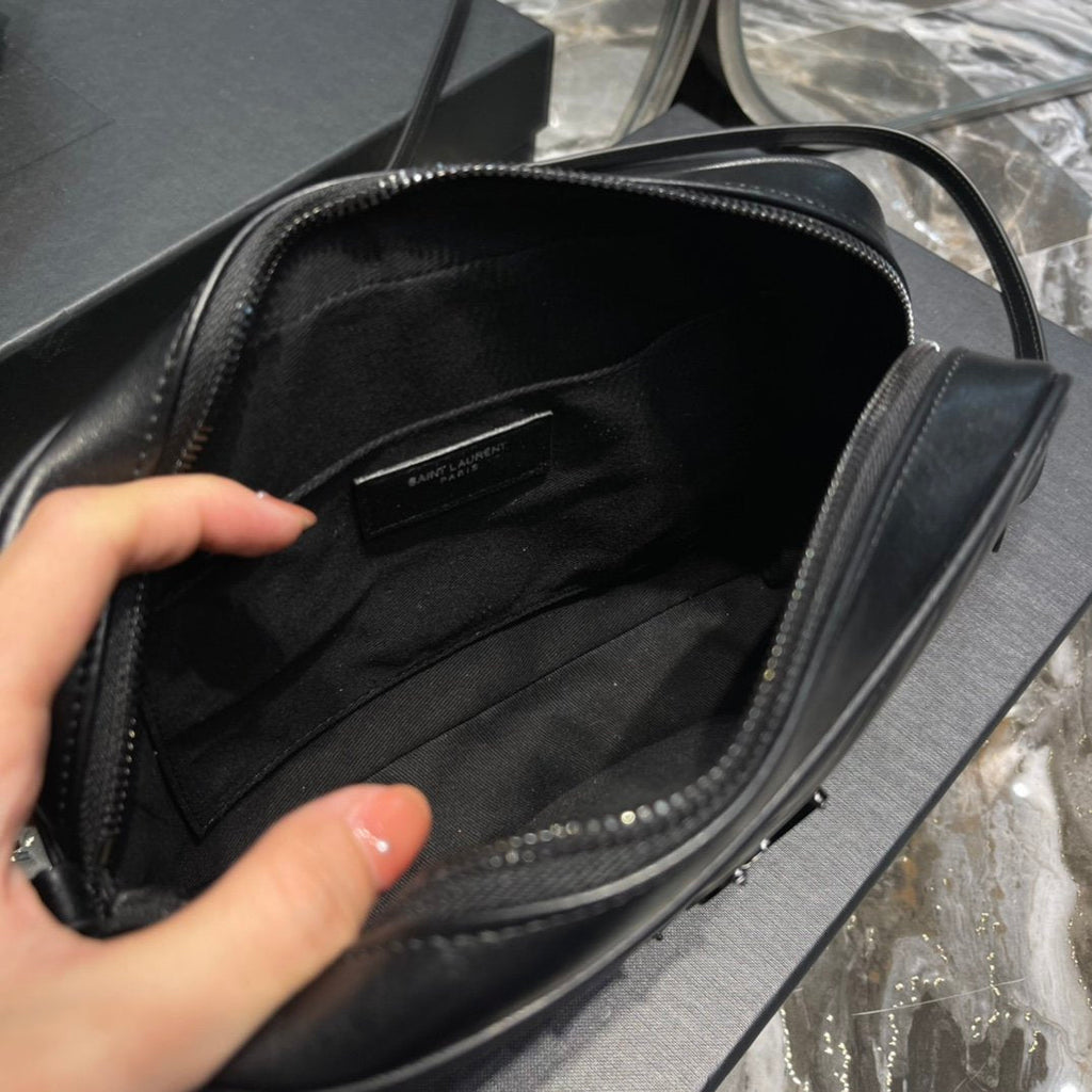 YSSL Lou Camera Bag Black With Metal Hardware For Women 9in/23cm YSL 612544DV7081000