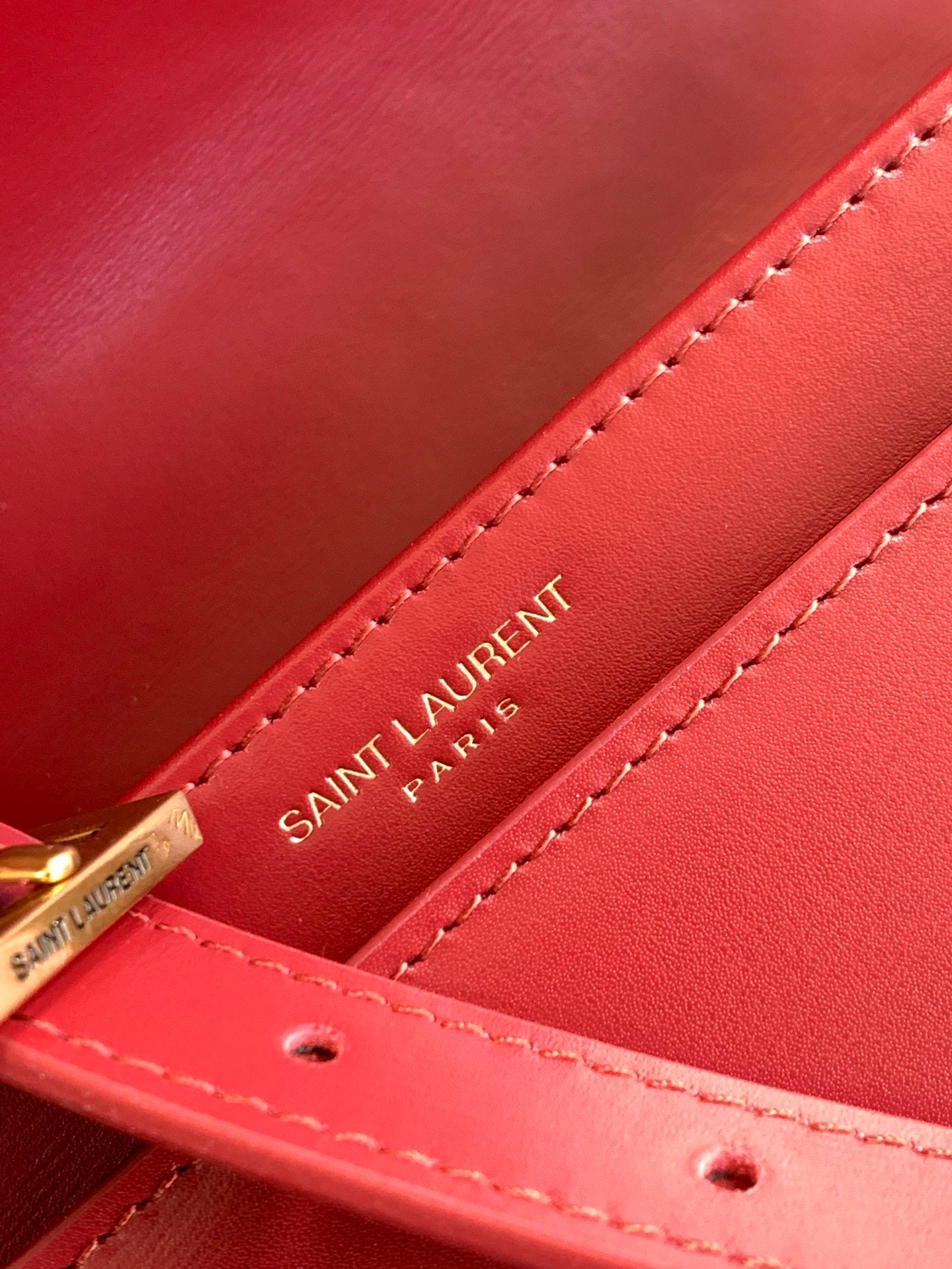 GLAMI Solferino Small Satchel Bag Red In Box With Gold Hardware 7.4in/19cm YSl 6343060SX0W6805