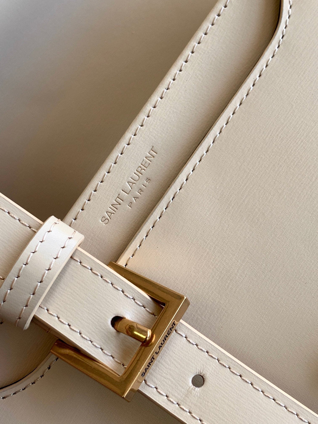 GLAMI Solferino Small Satchel Bag Beige In Box With Gold Hardware 7.4in/19cm YSl 6343060SX0W9207