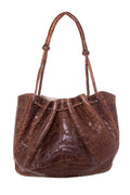 Giorgio Armani Brown 2000's Croc Handbag