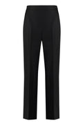 GUCCI Wool-Blend Trousers with Logo Waistband - Women's - FW24