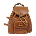 GUCCI Bamboo Backpack Leather Brown 003 1705 0030 80071