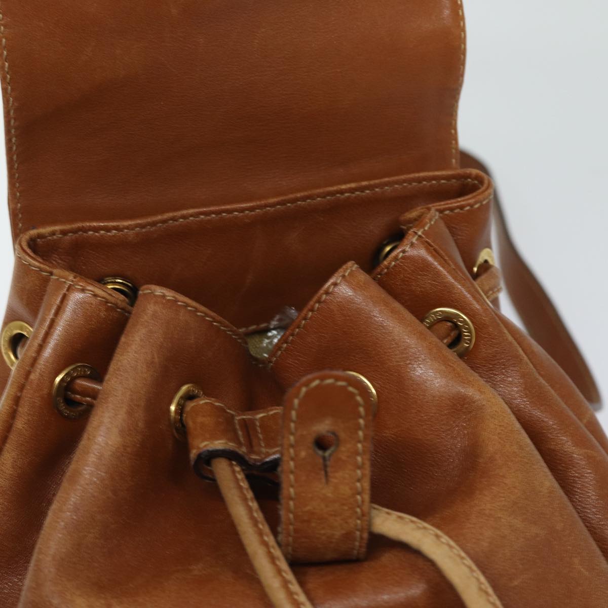 GUCCI Bamboo Backpack Leather Brown 003 1705 0030 80071