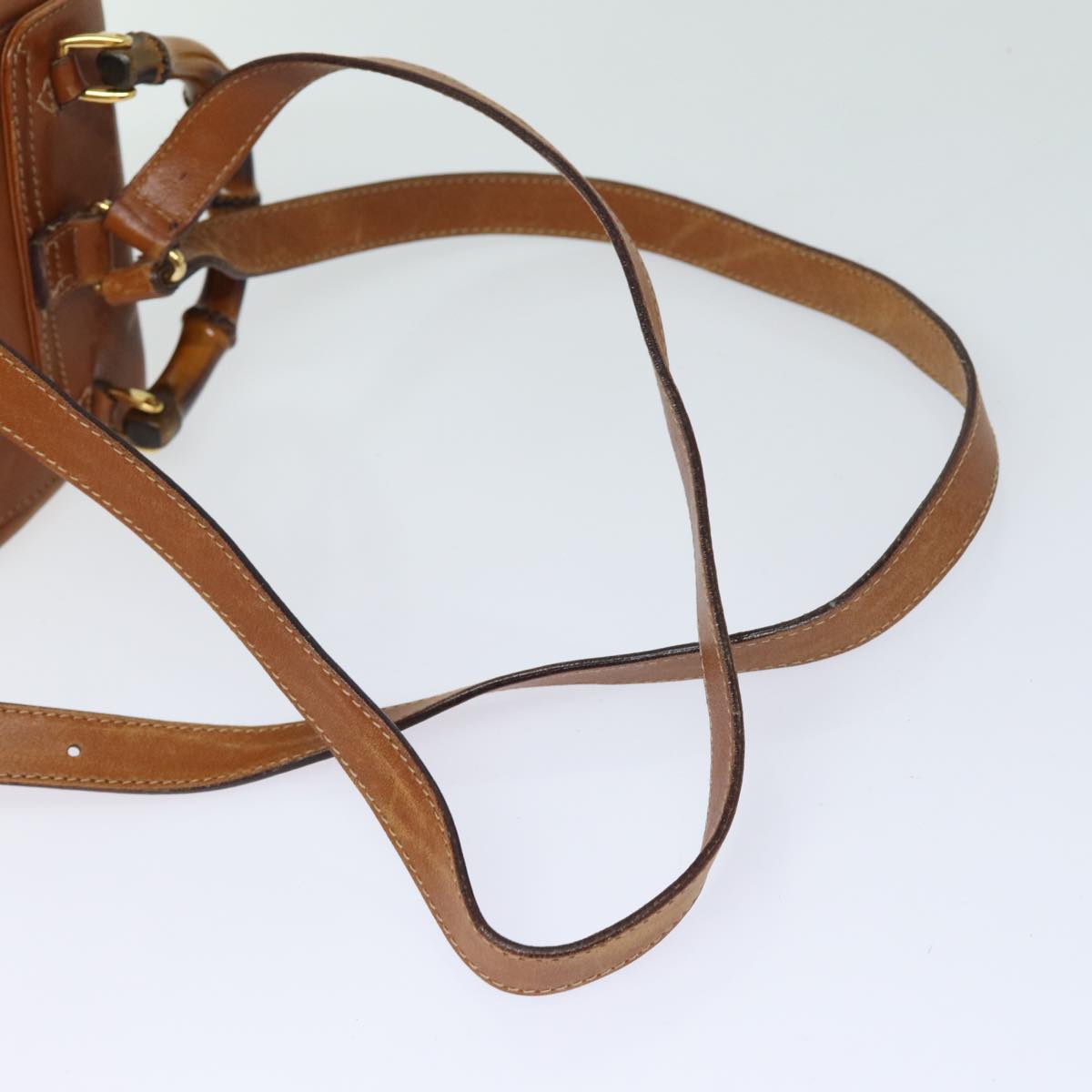 GUCCI Bamboo Backpack Leather Brown 003 1705 0030 80071