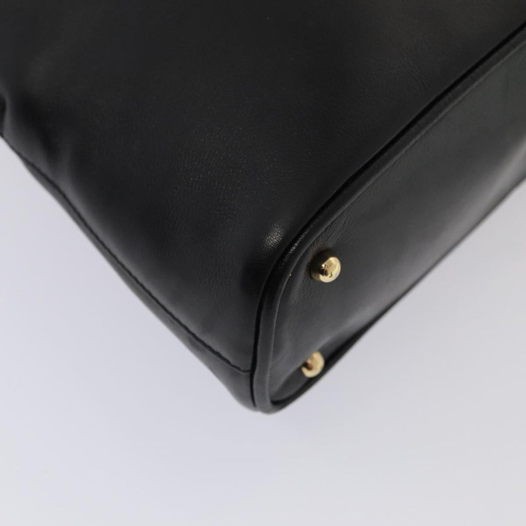 GUCCI Bamboo Hand Bag Leather 2way Black 000 122 0290 80072